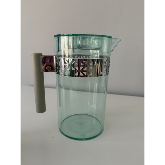 Starbucks Iced Coffee Pour Over Pitcher Green BPA Free 2013 Cone Pitcher Lid EUC - Picture 4 of 10